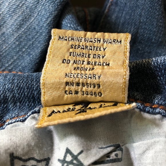 7Fam Cut-off Denim Shorts Size 28 Repurposed Frayed - Picture 10 of 11